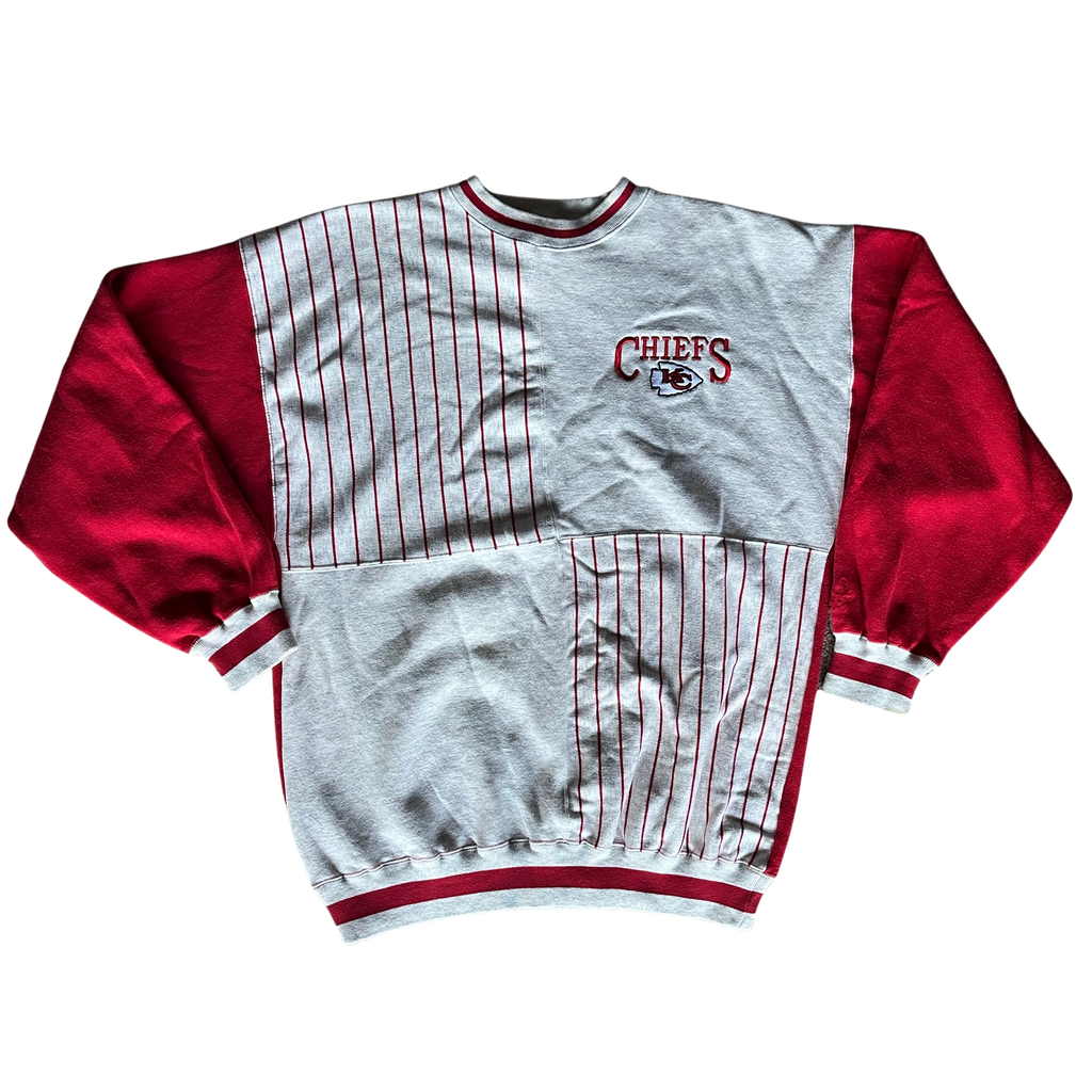WESTSIDE STOREY VINTAGE | VINTAGE 90S CHIEFS COLOR BLOCK STRIPED SWEATSHIRT - Westside Storey