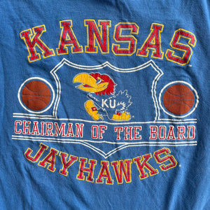WESTSIDE STOREY VINTAGE | VINTAGE 90S KANSAS JAYHAWKS CHAIRMAN OF THE BOARD TEE - Westside Storey