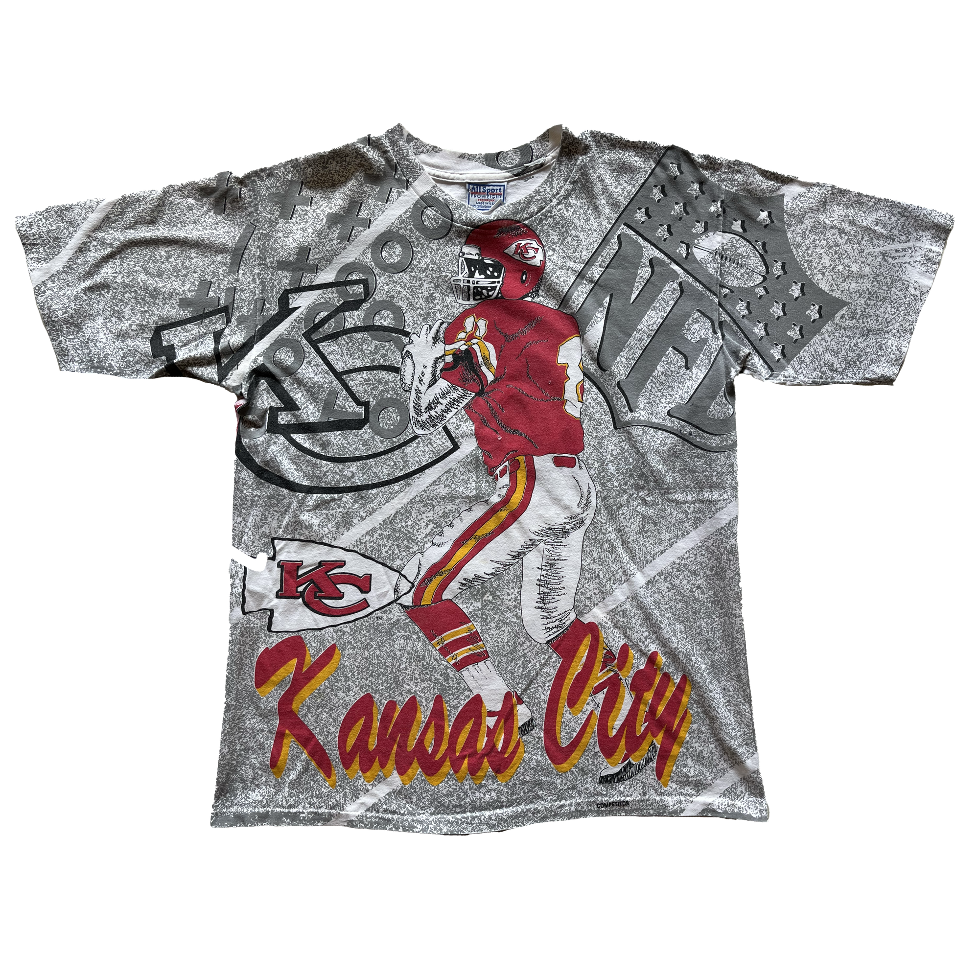 WESTSIDE STOREY VINTAGE | VINTAGE 90S ALLOVER PRINT CHIEFS TEE - Westside Storey