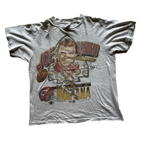 WESTSIDE STOREY VINTAGE | VINTAGE 90S JOE MONTANA CARICATURE CHIEFS TEE - Westside Storey