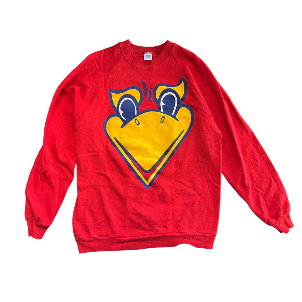 WESTSIDE STOREY VINTAGE | VINTAGE 80S KU JAYHAWKS FRONT BACK SWEATSHIRT - Westside Storey