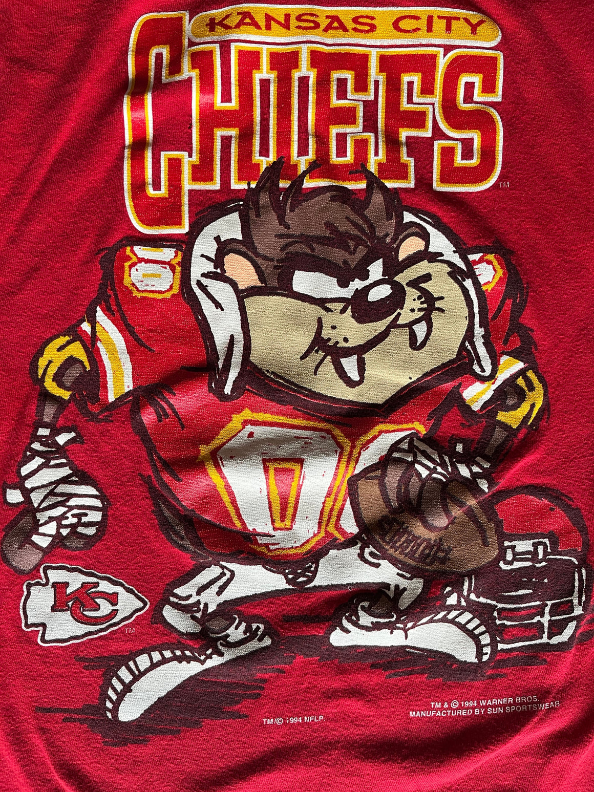 Vintage Kansas City Chiefs 1996 Taz Shirt Size Large – Yesterday's Attic