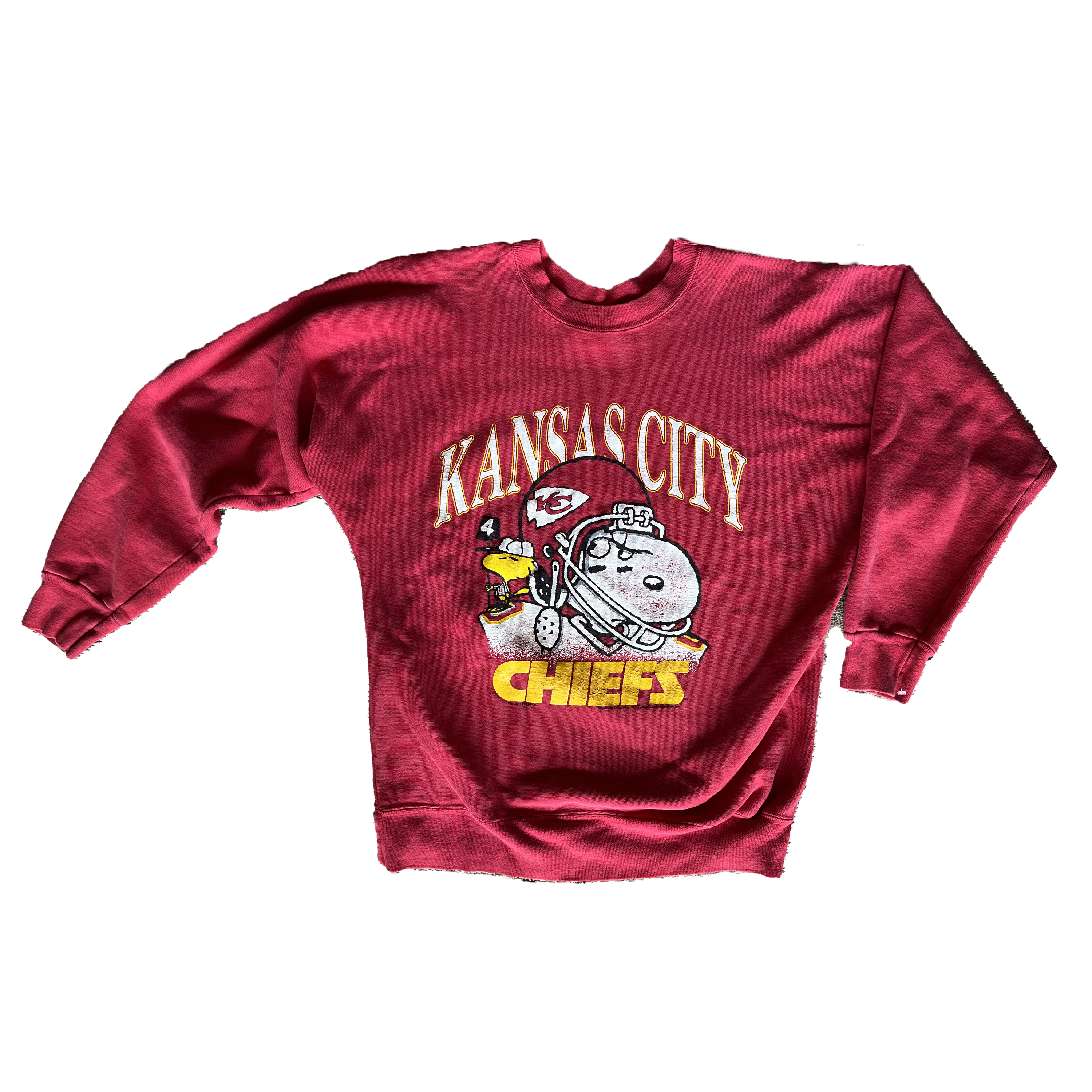 WESTSIDE STOREY VINTAGE | VINTAGE 90S CHIEFS SNOOPY WOODSTOCK SWEATSHIRT - Westside Storey