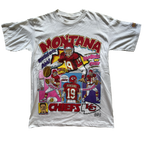 WESTSIDE STOREY VINTAGE | VINTAGE 90S JOE MONTANA COMIC BOOK DEADSTOCK CHIEFS TEE - Westside Storey