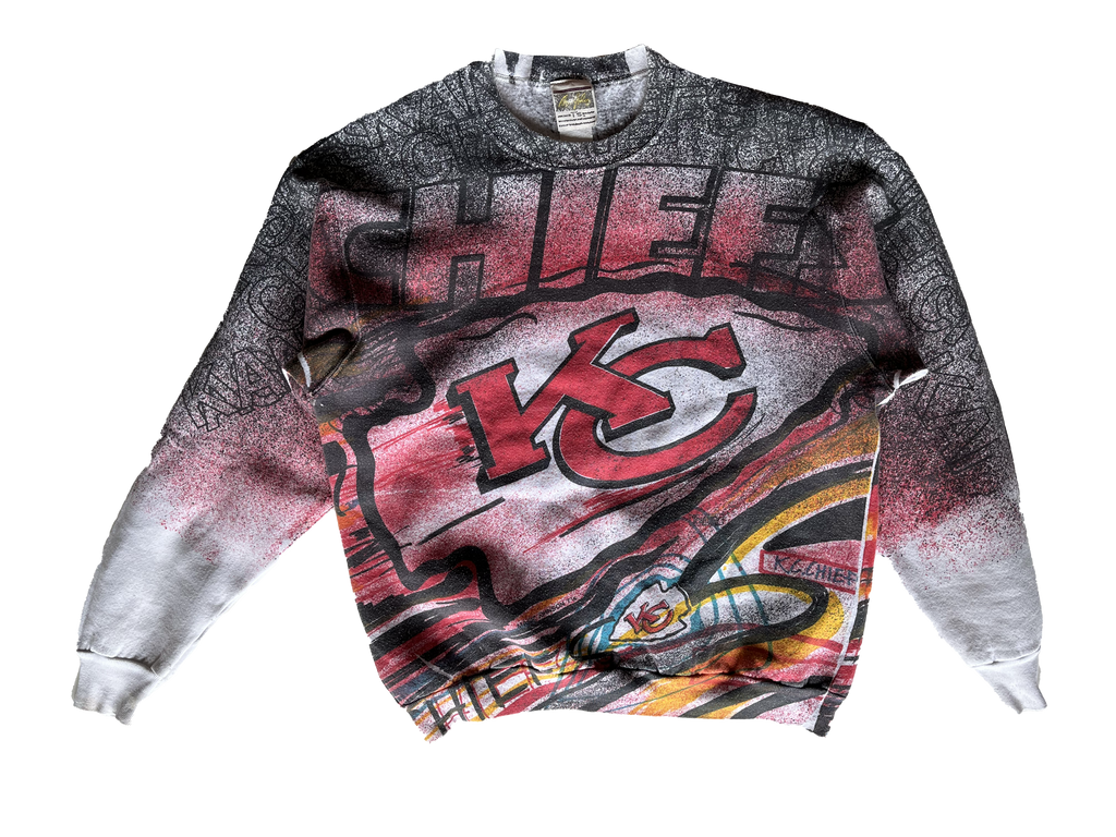 WESTSIDE STOREY VINTAGE | VINTAGE 90S MAGIC JOHNSON ALLOVER PRINT CHIEFS SWEATSHIRT - Westside Storey