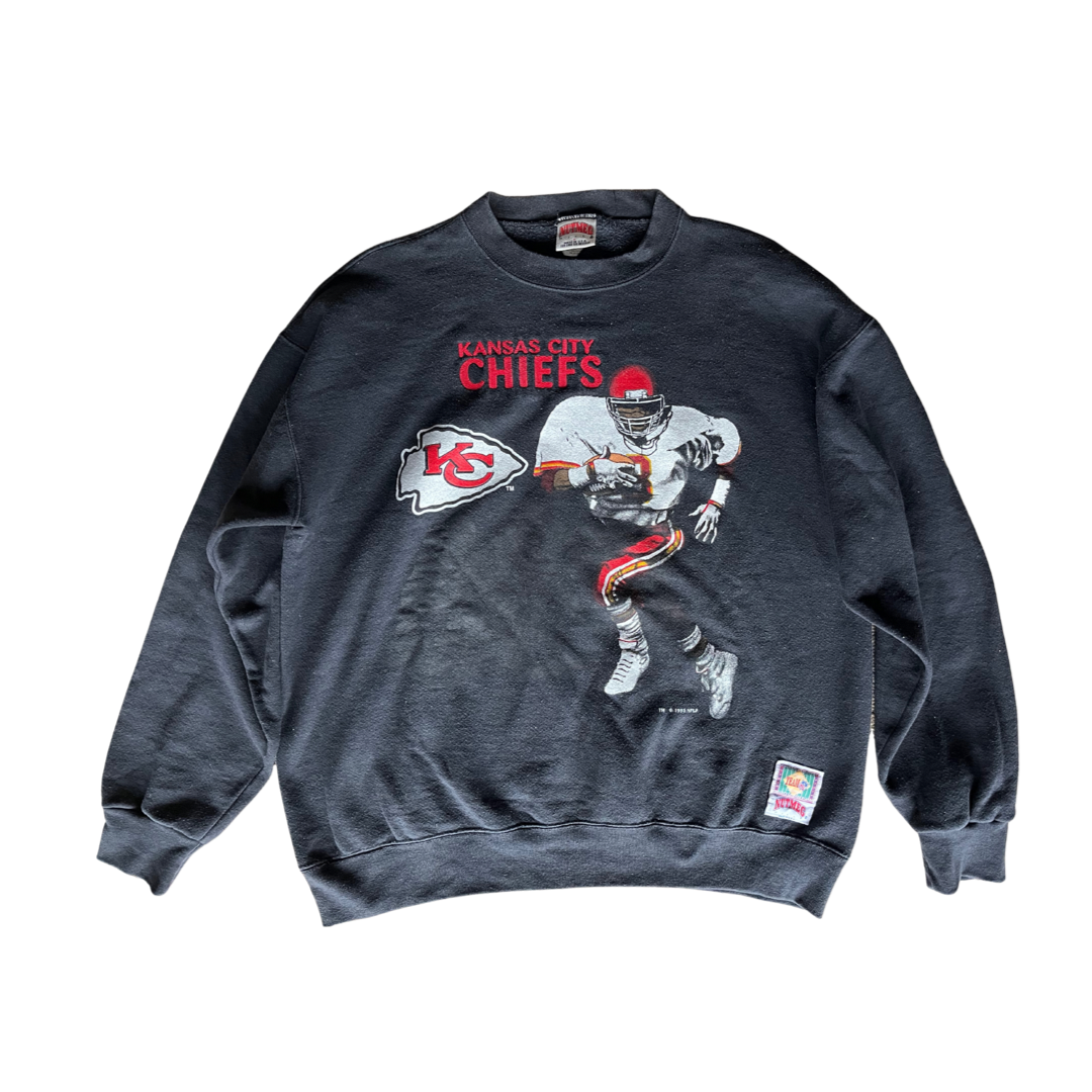 WESTSIDE STOREY VINTAGE | VINTAGE 90S CHIEFS NUTMEG BLACK SWEATSHIRT - Westside Storey