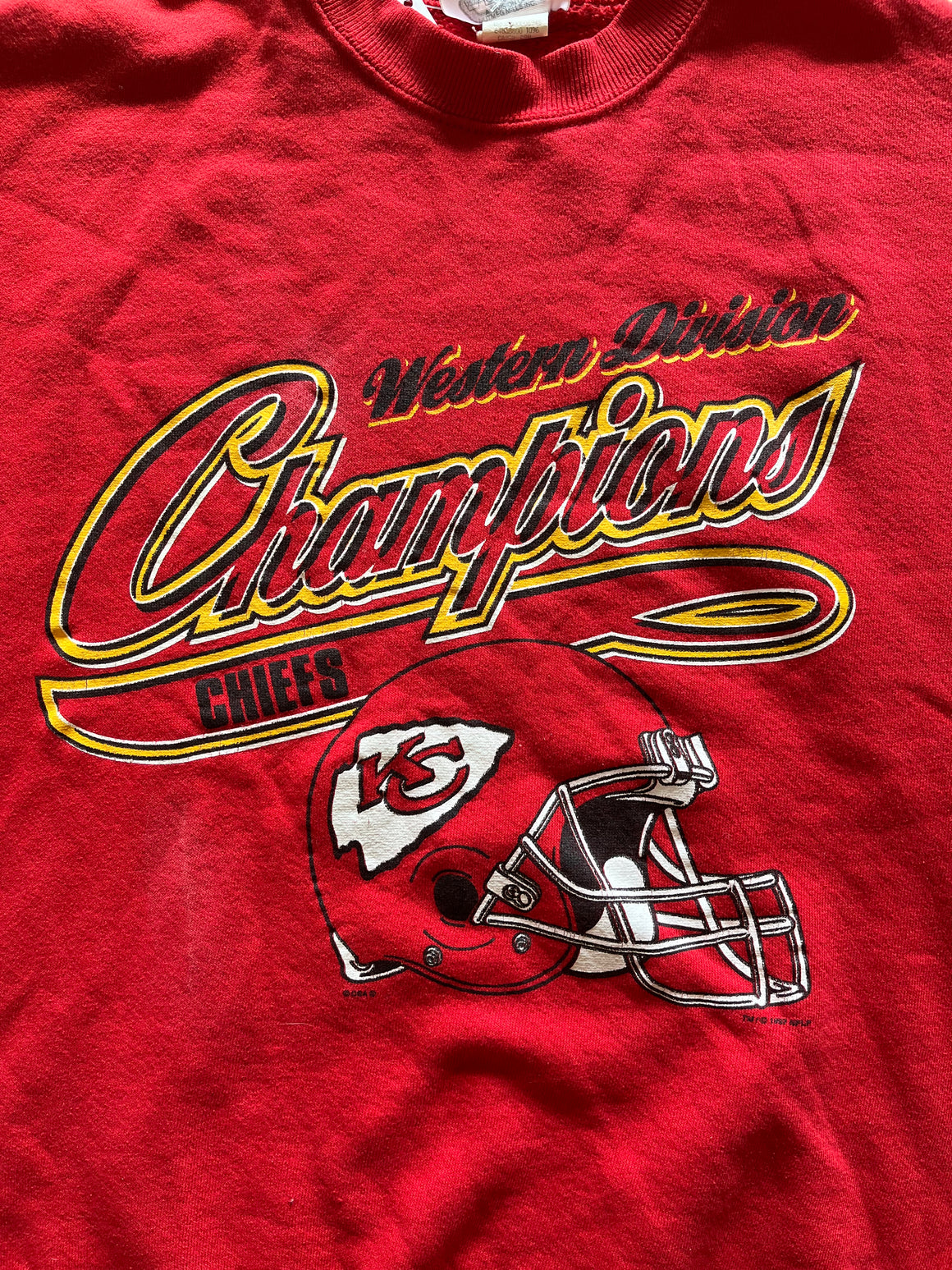 WESTSIDE STOREY VINTAGE  SUPER BOWL CHAMPS CHIEFS T-SHIRT - Westside Storey