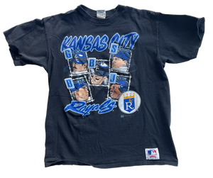 WESTSIDE STOREY VINTAGE | VINTAGE RARE 90s ROYALS GEORGE BRETT BO JACKSON CHARACTER TEE - Westside Storey