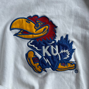 WESTSIDE STOREY VINTAGE | VINTAGE RARE LEGENDS KANSAS JAYHAWKS STRIPED SWEATSHIRT - Westside Storey