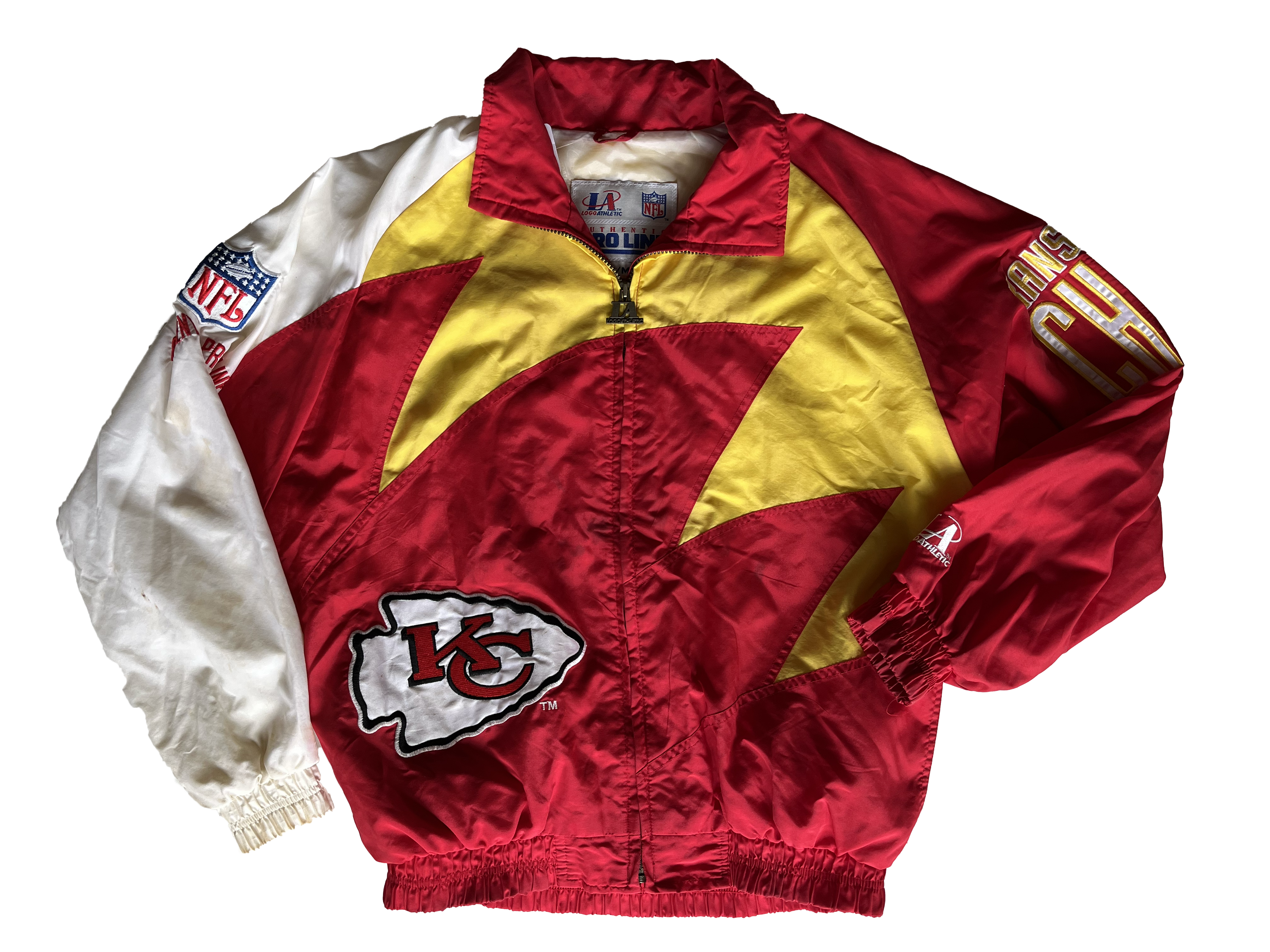 WESTSIDE STOREY VINTAGE | VINTAGE 90'S SHARKTOOTH CHIEFS WINDBREAKER JACKET - Westside Storey