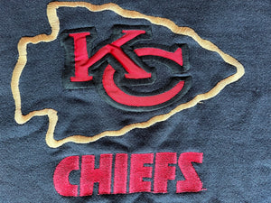 WESTSIDE STOREY VINTAGE | VINTAGE 90S CHIEFS BLACK EMBROIDERED SWEATSHIRT - Westside Storey