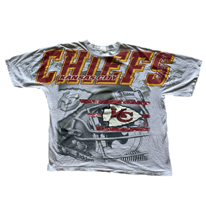 WESTSIDE STOREY VINTAGE | VINTAGE 1997 ALLOVER PRINT SPELLOUT CHIEFS TEE - Westside Storey