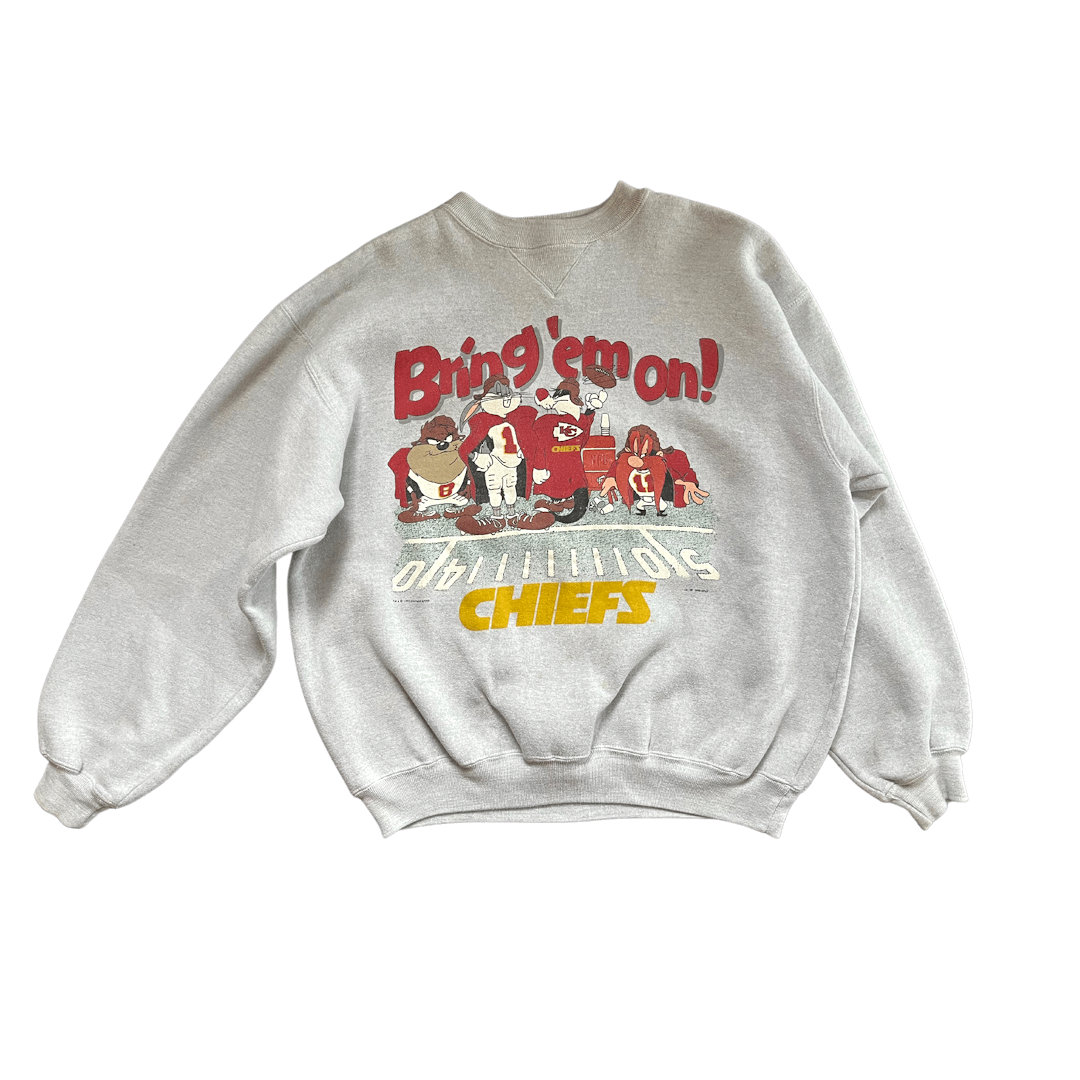 WESTSIDE STOREY VINTAGE | VINTAGE 1994 CHIEFS LOONEY TUNES SQUAD SWEATSHIRT - Westside Storey