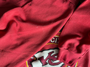 WESTSIDE STOREY VINTAGE | VINTAGE 90S CHIEFS CLIFF ENGLE SPELLOUT SWEATSHIRT- AS IS - Westside Storey