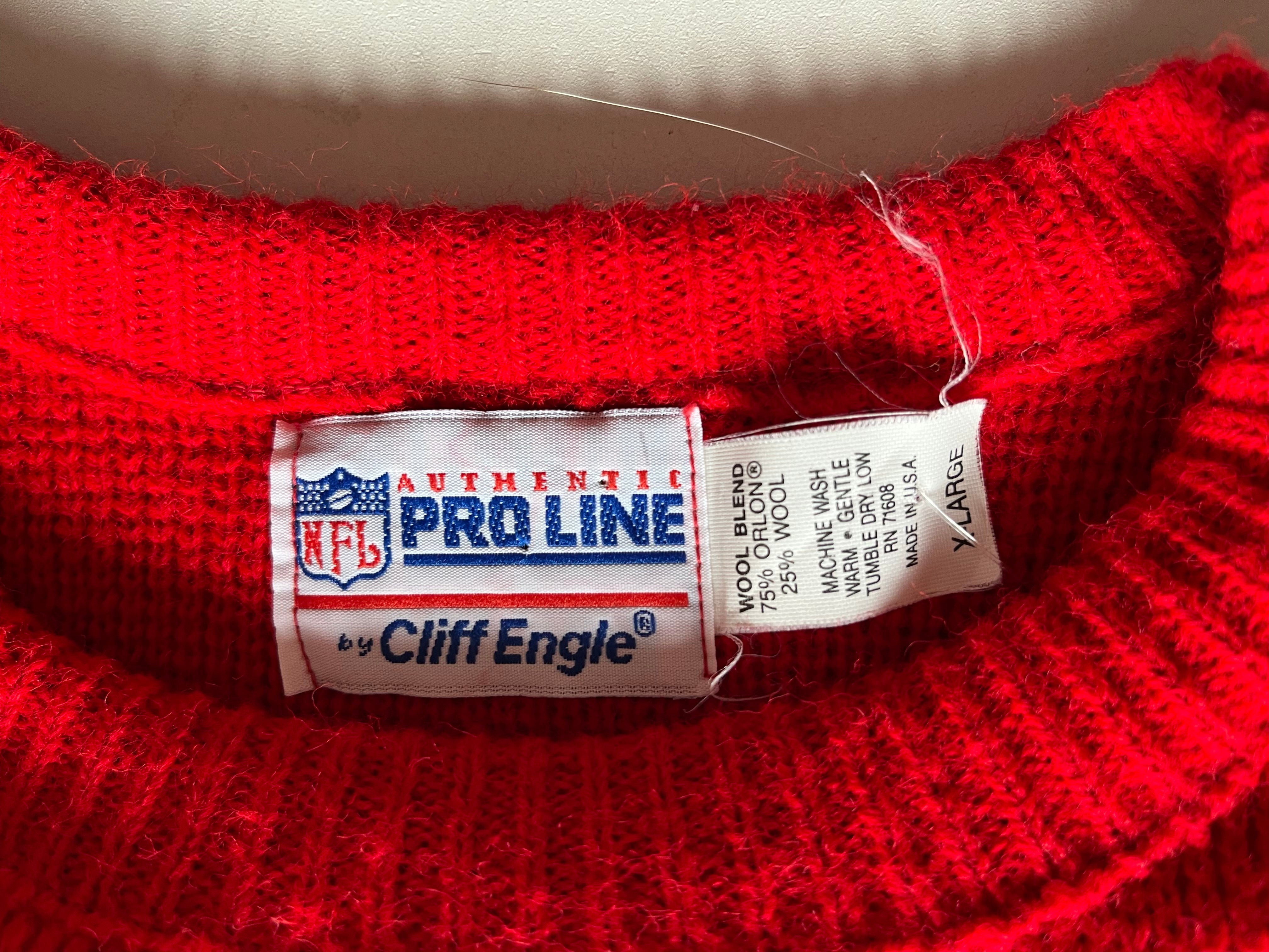 【極美品！】90's NFL PRO LINE BILLS ニットセーター XL 極美品！】90's NFL PRO LINE BILLS ニットセーター XL とと丸様】NFL