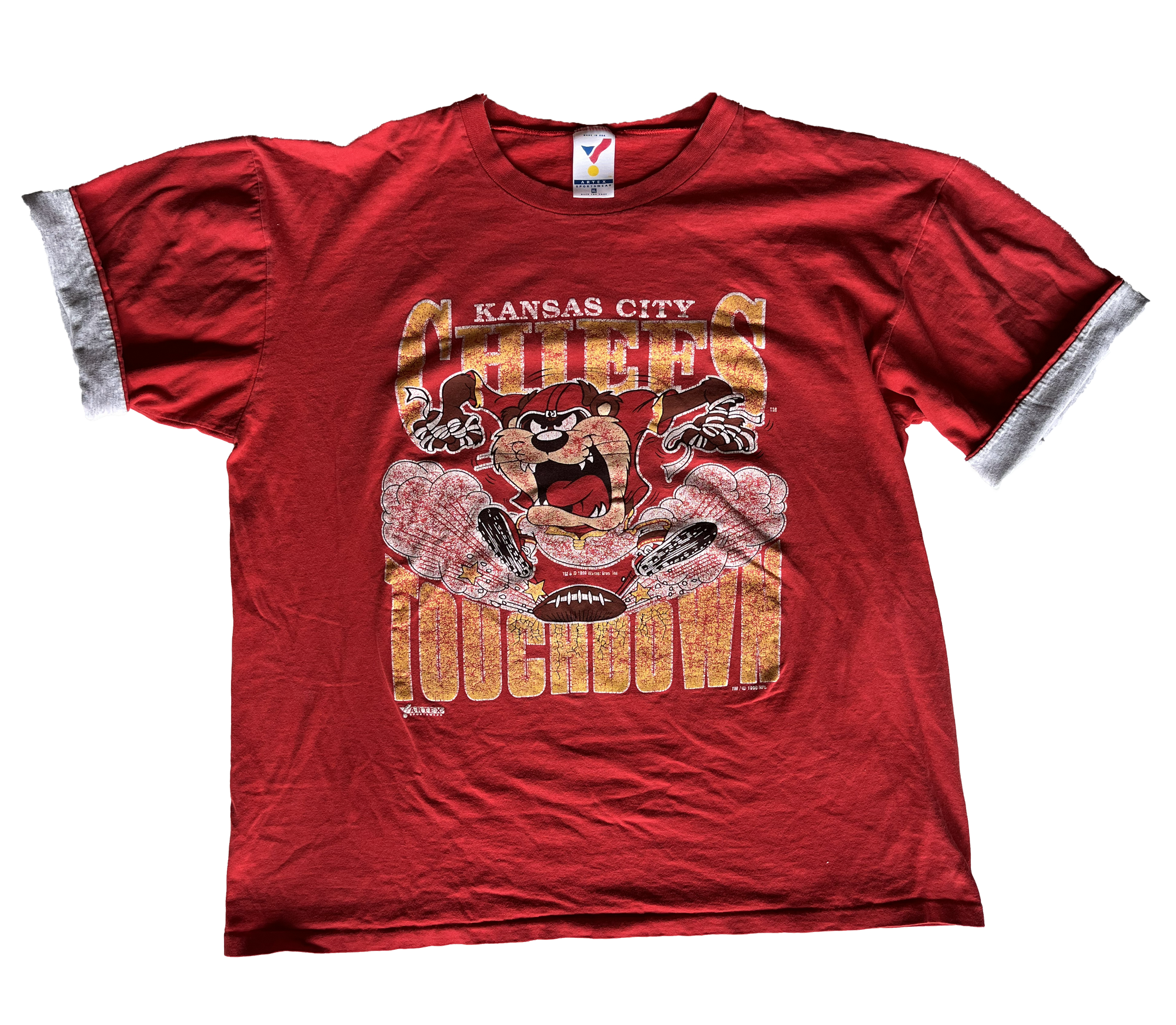 WESTSIDE STOREY VINTAGE | VINTAGE 90S TAZ TOUCHDOWN CHIEFS TEE - Westside Storey