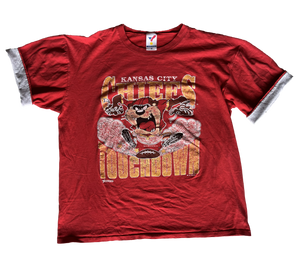 WESTSIDE STOREY VINTAGE | VINTAGE 90S TAZ TOUCHDOWN CHIEFS TEE - Westside Storey
