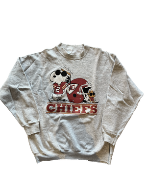 WESTSIDE STOREY VINTAGE | VINTAGE RARE SNOOPY WOODSTOCK CHIEFS SWEATSHIRT - Westside Storey