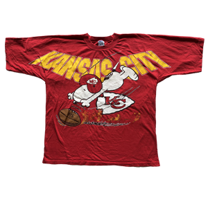 WESTSIDE STOREY VINTAGE | VINTAGE 1994 SPELLOUT SNOOPY CHIEFS TEE - Westside Storey