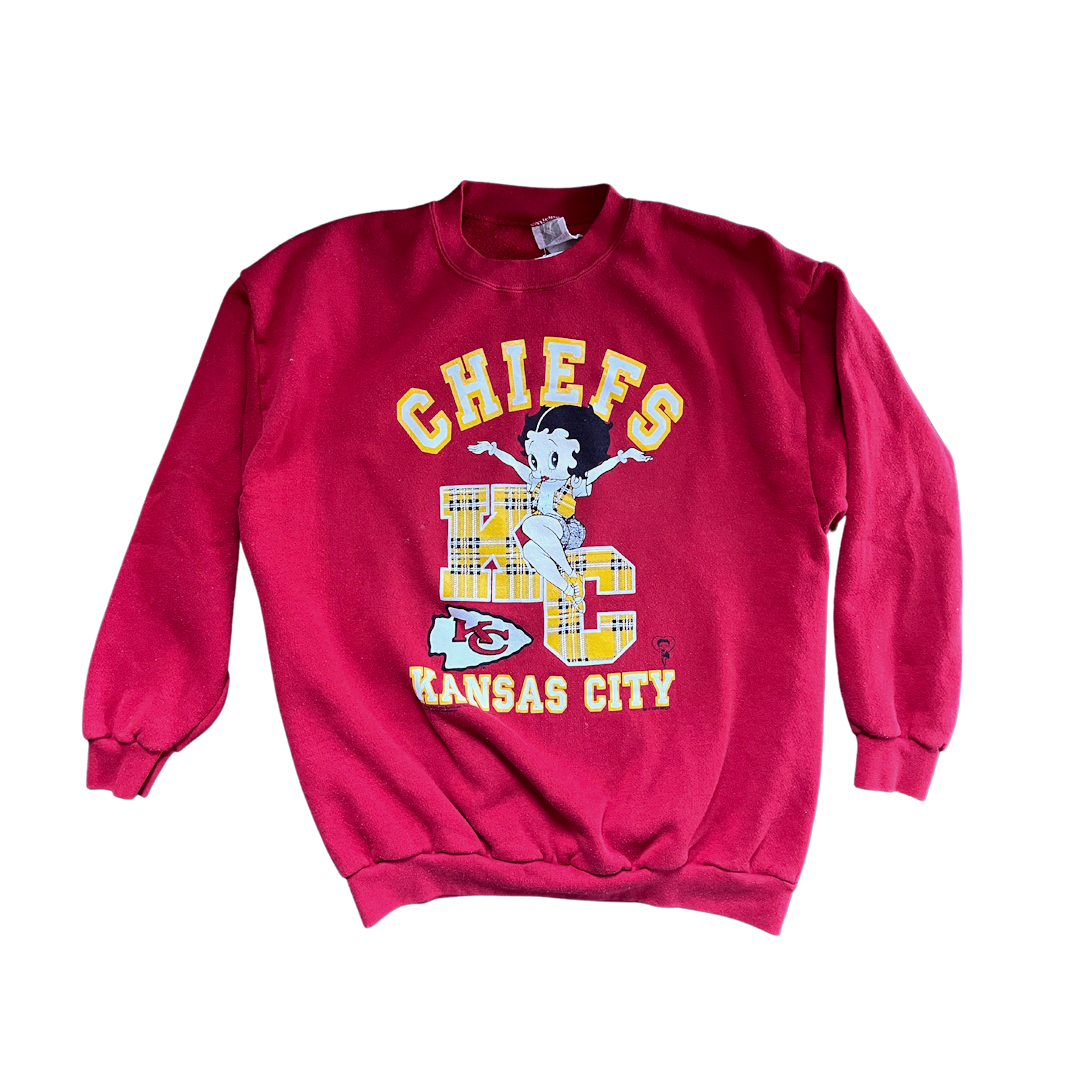 WESTSIDE STOREY VINTAGE | VINTAGE CHIEFS 1994 RARE BETTY BOOP SWEATSHIRT - Westside Storey