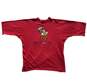 WESTSIDE STOREY VINTAGE | VINTAGE 90S GARFIELD EMBROIDERED CHIEFS TEE - Westside Storey