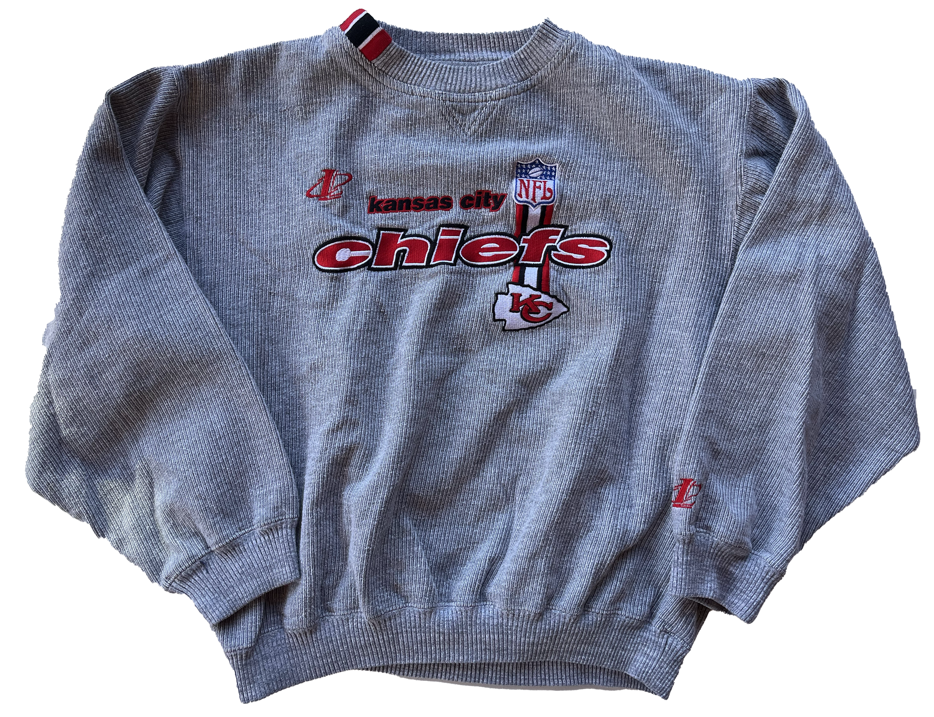 WESTSIDE STOREY VINTAGE | VINTAGE 90S RIBBED COOL DETAIL LOGO ATHLETIC CHIEFS SWEATER - Westside Storey
