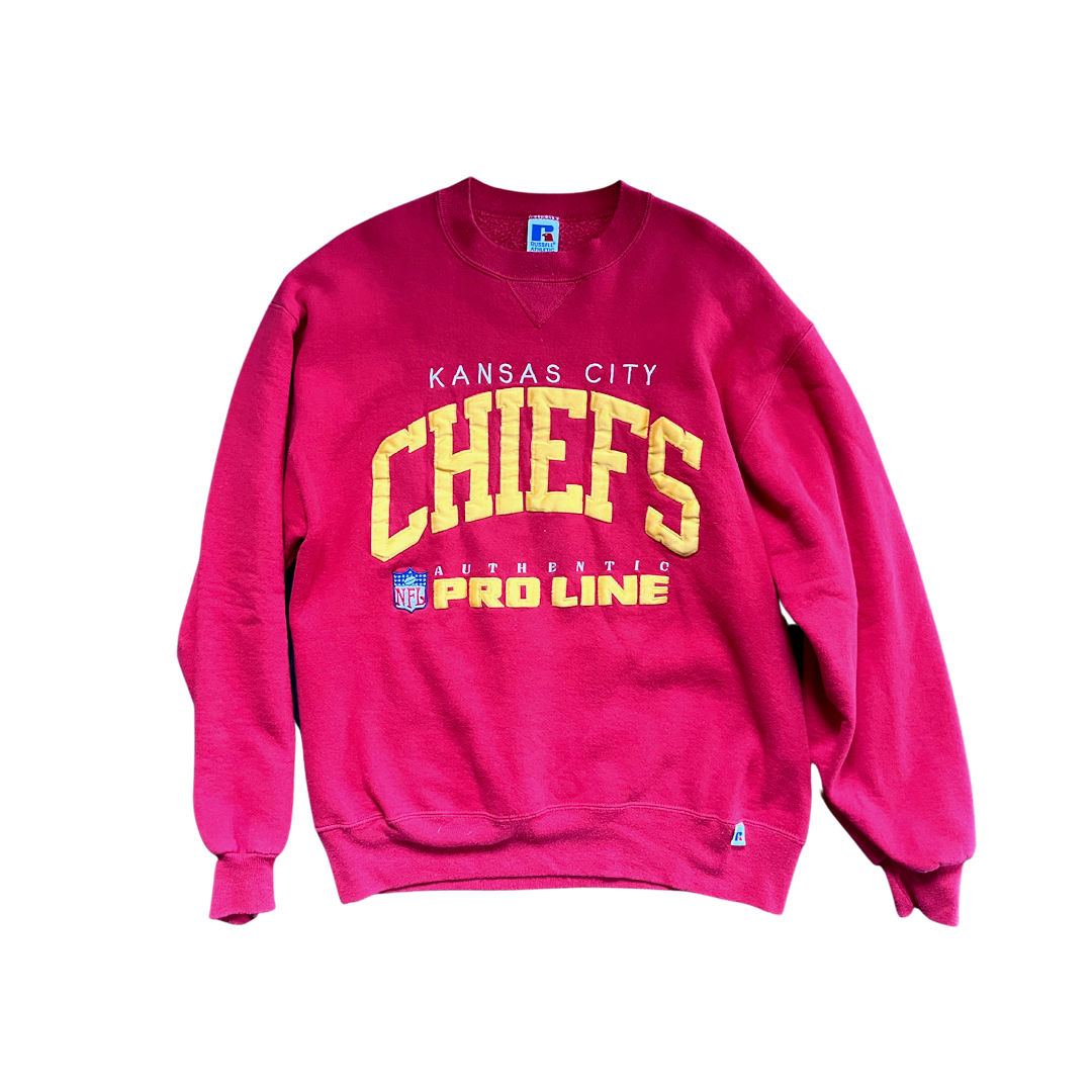 WESTSIDE STOREY VINTAGE | VINTAGE CHIEFS 90S RUSSELL STITCHED LETTERING SWEATSHIRT - Westside Storey