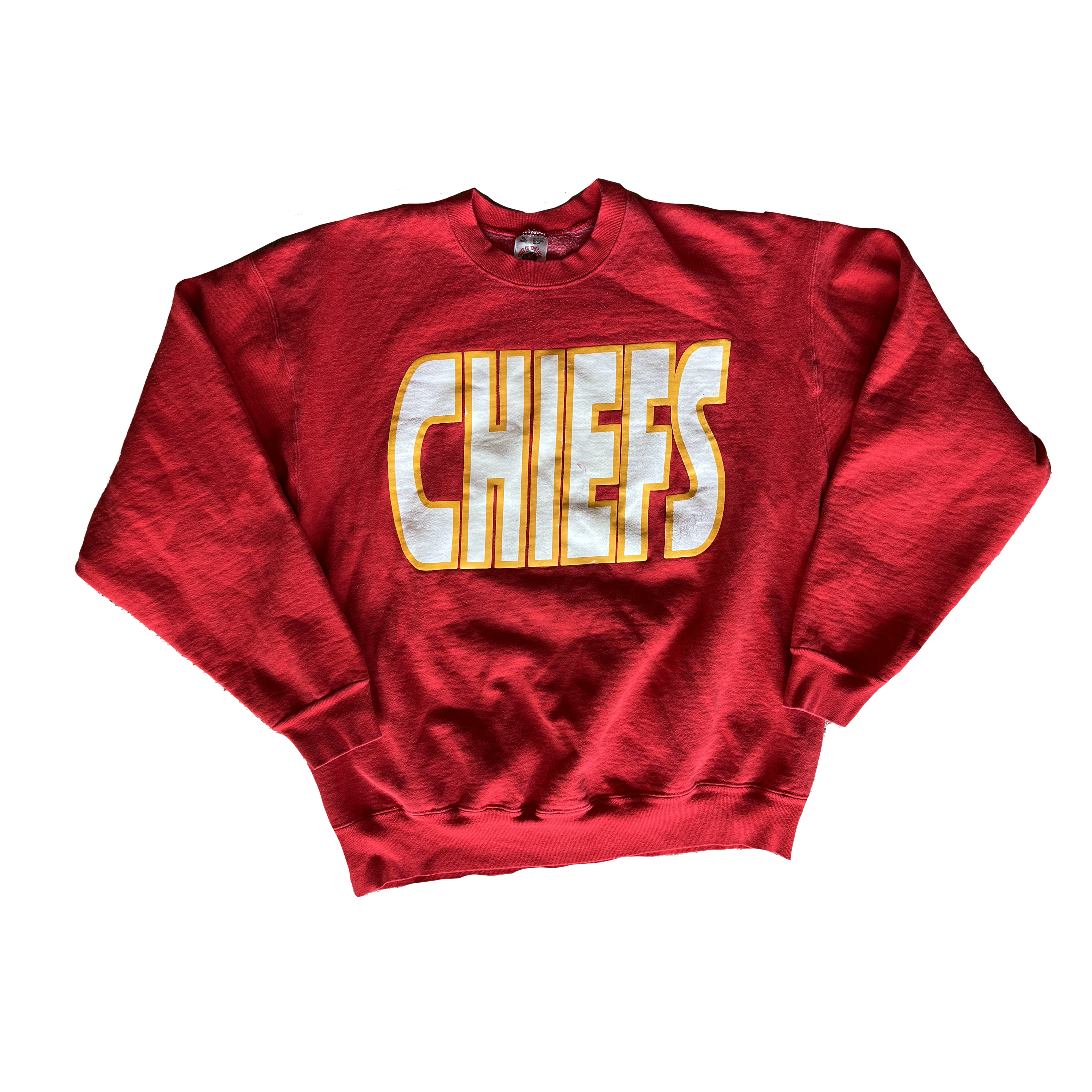 WESTSIDE STOREY VINTAGE | VINTAGE 90S CHIEFS HEAVY SPELLOUT SWEATSHIRT - Westside Storey