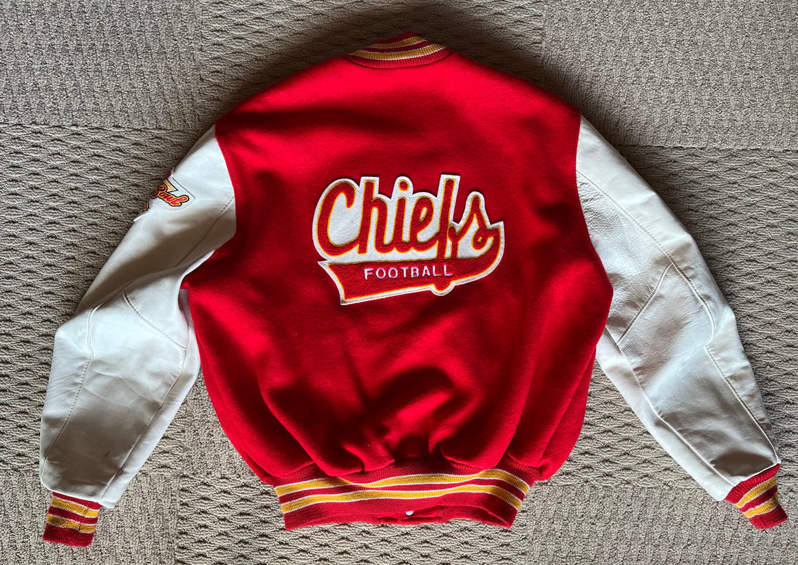 WESTSIDE STOREY VINTAGE  VINTAGE 90S CHIEFS RARE STARTER LETTERMAN JA -  Westside Storey