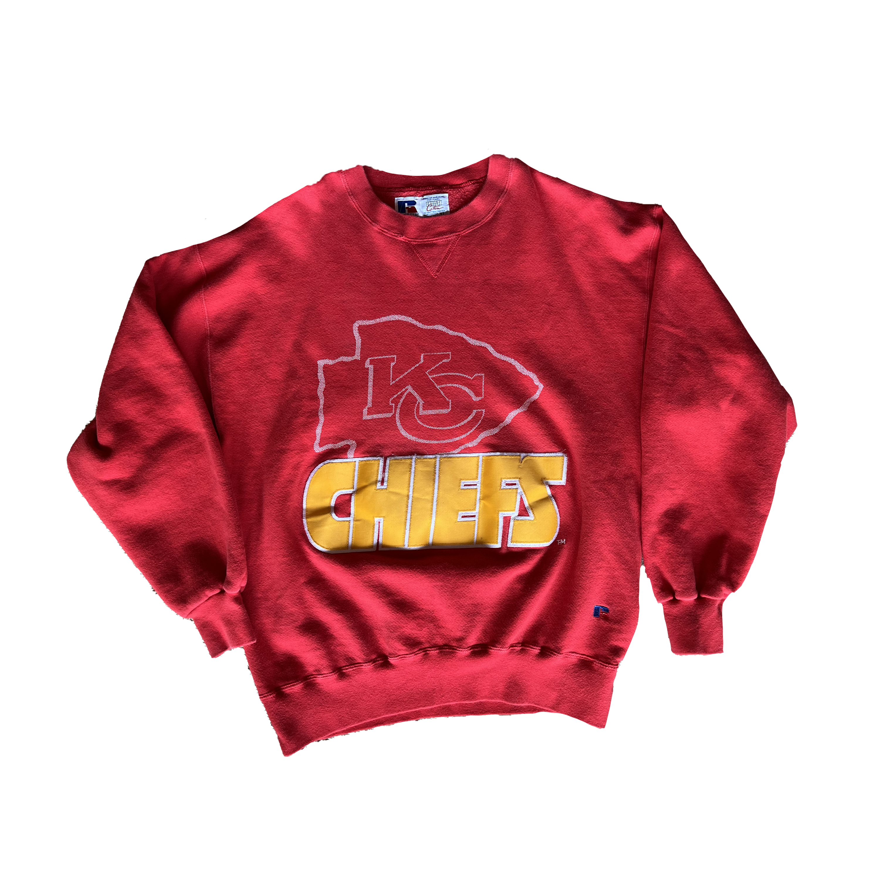 WESTSIDE STOREY VINTAGE | VINTAGE 90S CHIEFS RUSSELL SPELLOUT SWEATSHIRT - Westside Storey