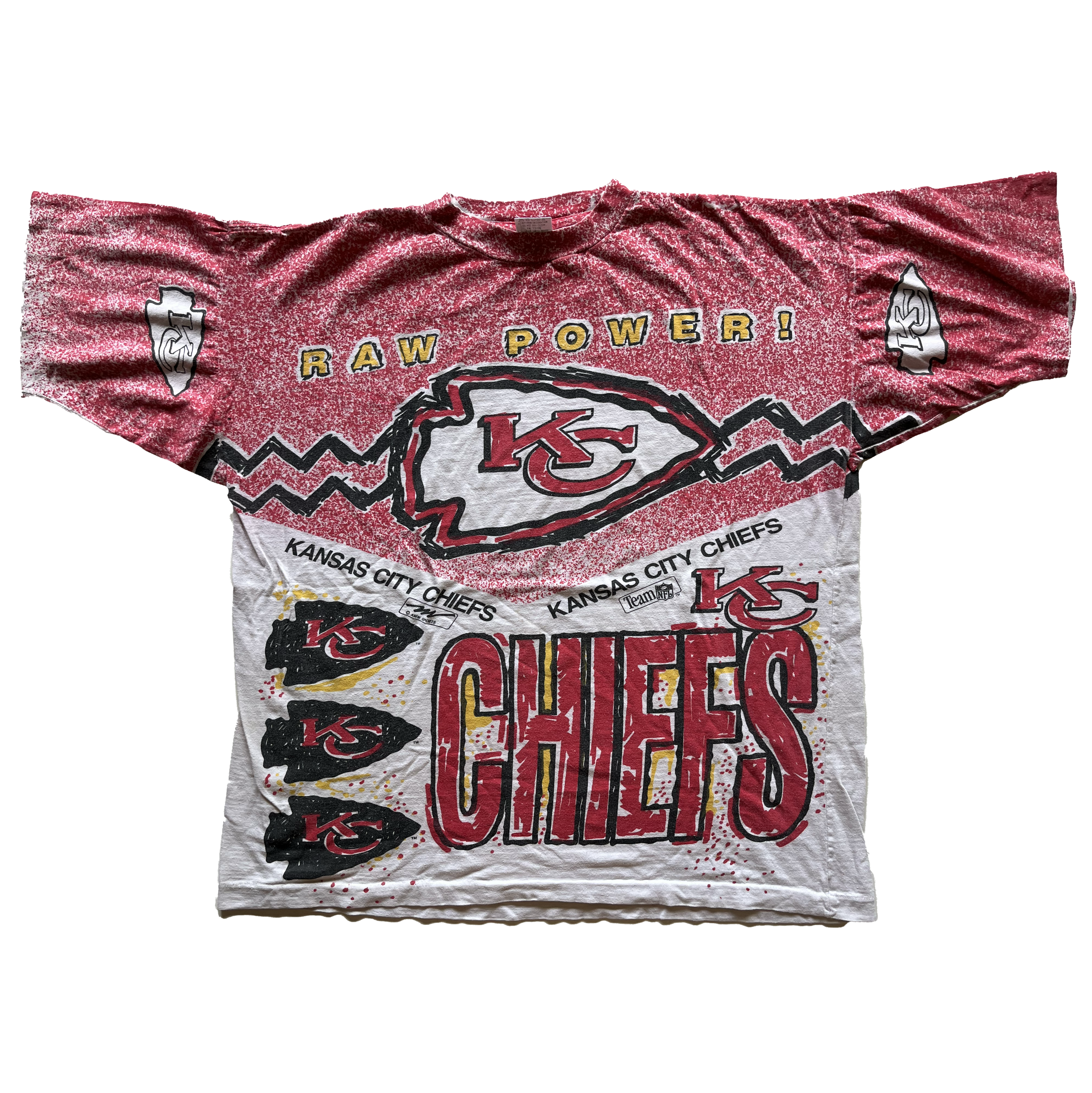 WESTSIDE STOREY VINTAGE | VINTAGE 90S ALLOVER PRINT CHIEFS TEE - Westside Storey