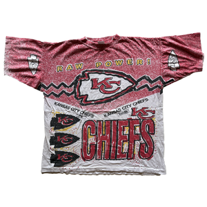 WESTSIDE STOREY VINTAGE | VINTAGE 90S ALLOVER PRINT CHIEFS TEE - Westside Storey