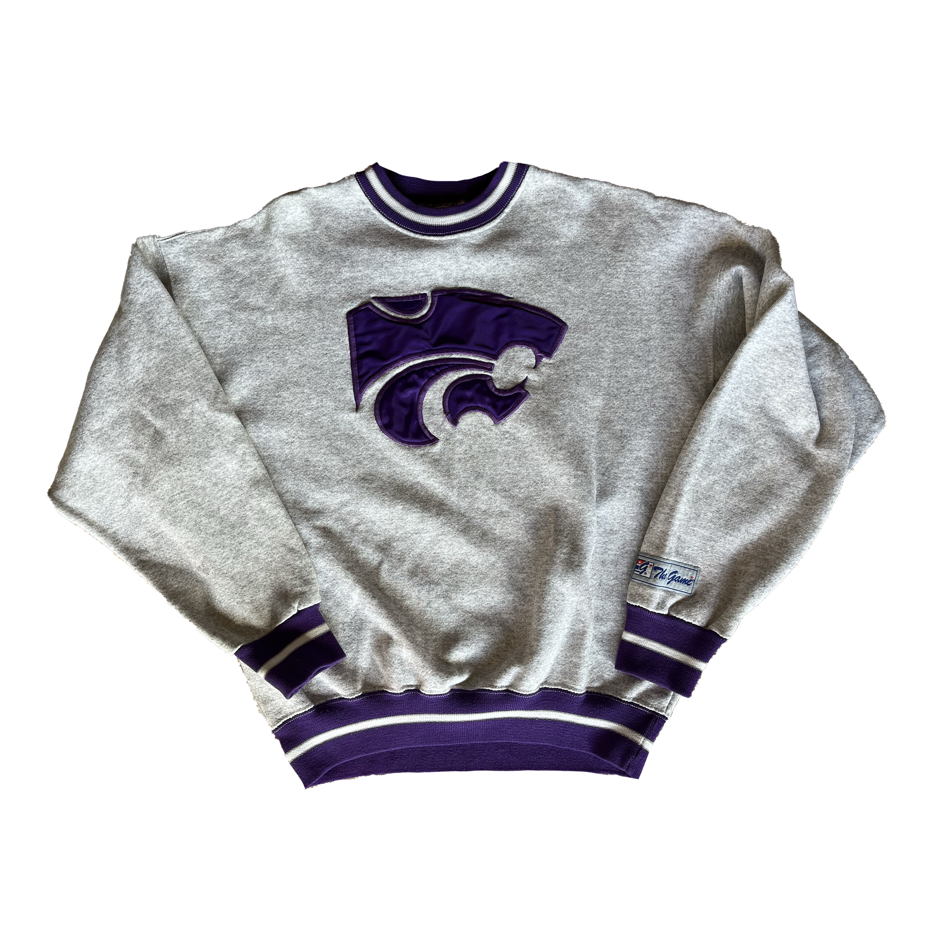WESTSIDE STOREY VINTAGE | VINTAGE 90S KANSAS STATE COLOR BLOCK COLLAR SWEATSHIRT - Westside Storey