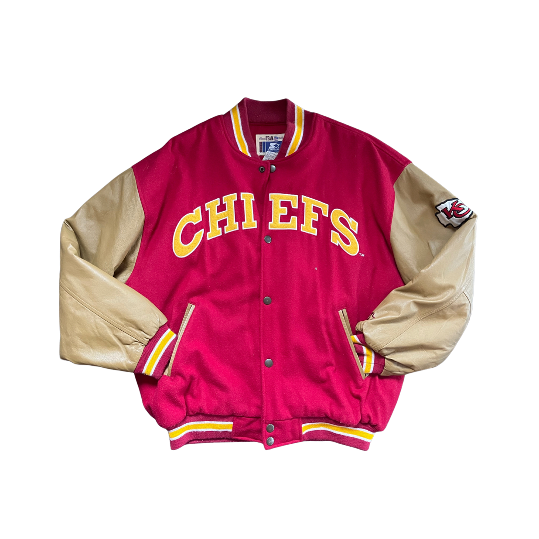 WESTSIDE STOREY VINTAGE | VINTAGE 90S CHIEFS RARE STARTER LETTERMAN JACKET - Westside Storey