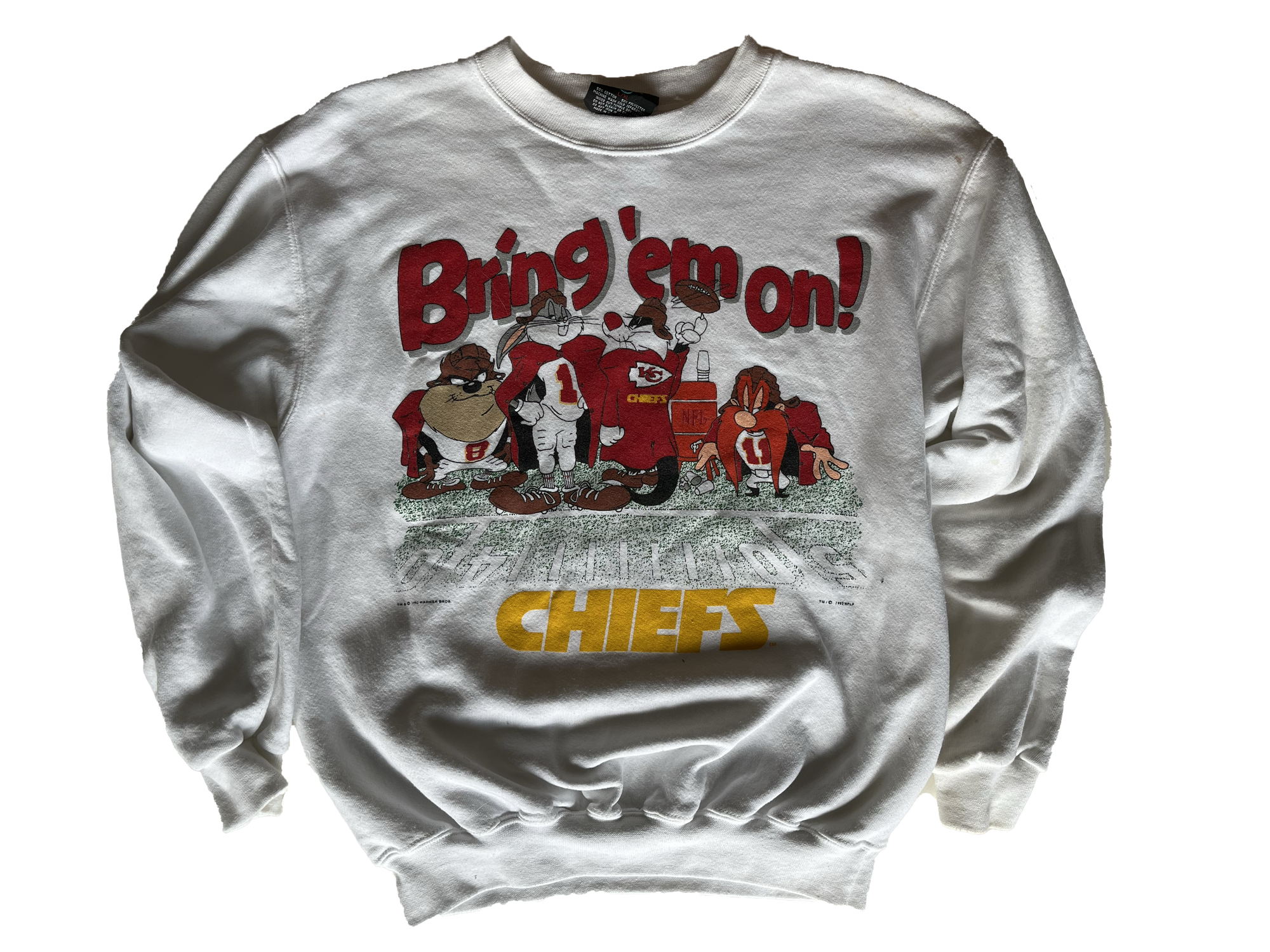 WESTSIDE STOREY VINTAGE | VINTAGE 90S LOONEYS CREW CHIEFS SWEATSHIRT - Westside Storey