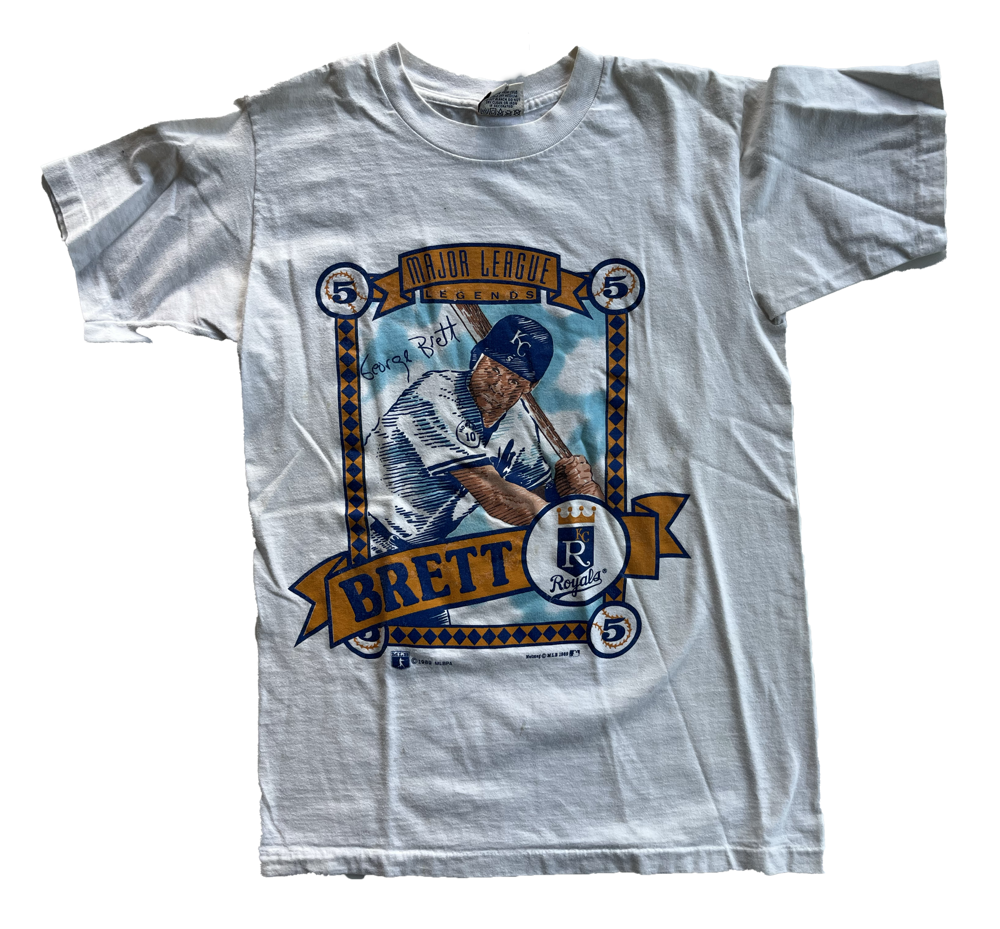 WESTSIDE STOREY VINTAGE | VINTAGE RARE GEORGE BRETT NUTMEG CHARACTER ROYALS TEE - Westside Storey