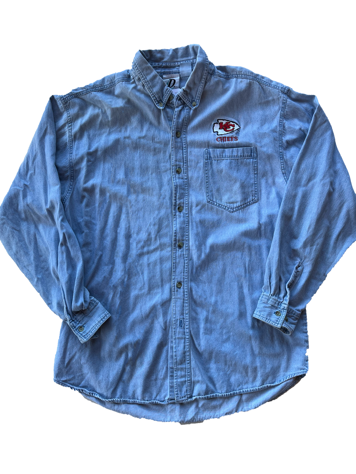 WESTSIDE STOREY VINTAGE | VINTAGE CHIEFS CHAMBRAY BUTTON DOWN