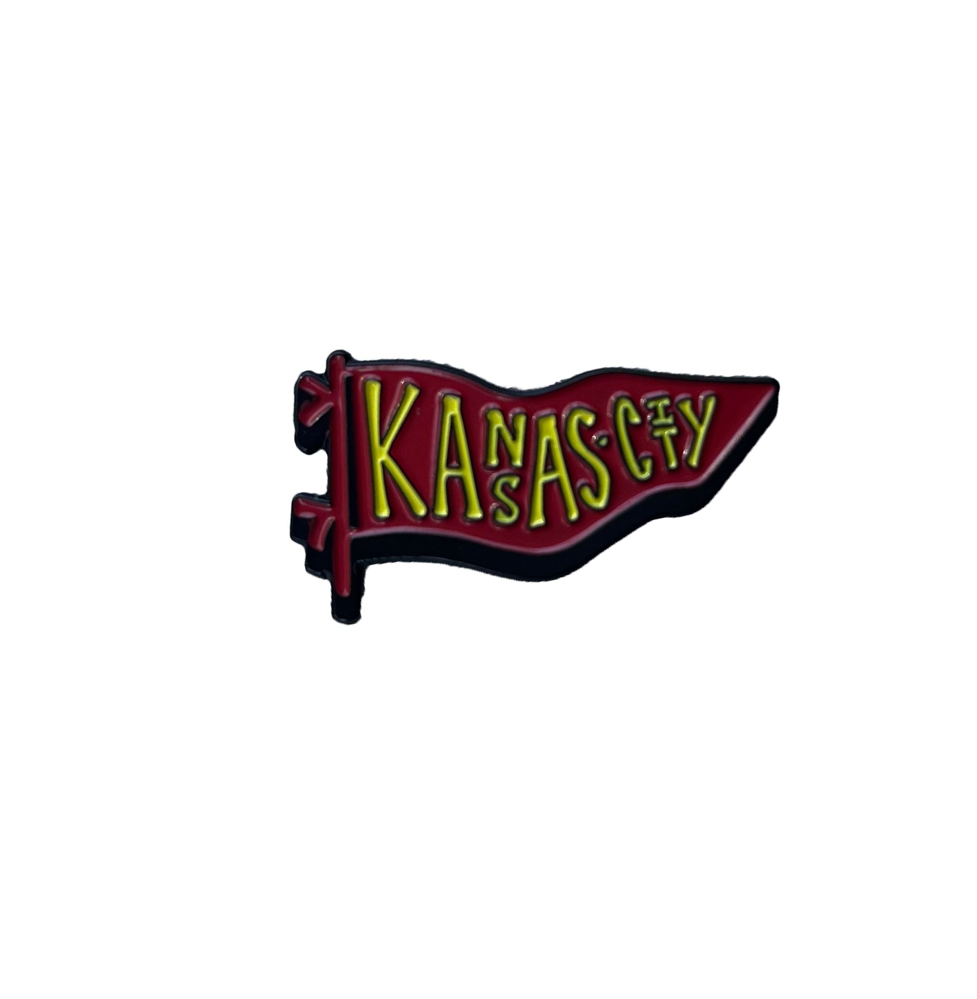 BELLBOY | KC PENNANT ENAMEL PIN - RED/YELLOW - Westside Storey