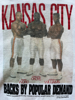 WESTSIDE STOREY VINTAGE | VINTAGE 90S BACKS BY POPULAR DEMAND RB RARE CHIEFS SWEATSHIRT - Westside Storey