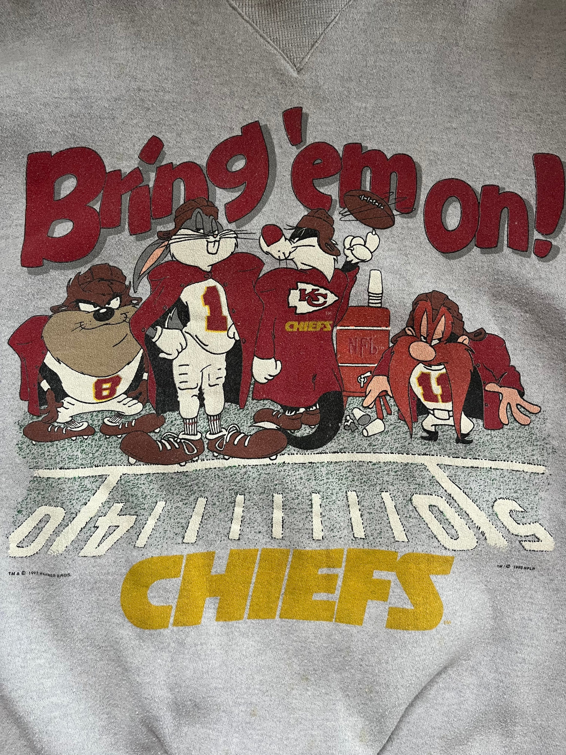 WESTSIDE STOREY VINTAGE  VINTAGE 94 DOUBLE SIDED KC WOLF CHIEFS SWEAT -  Westside Storey