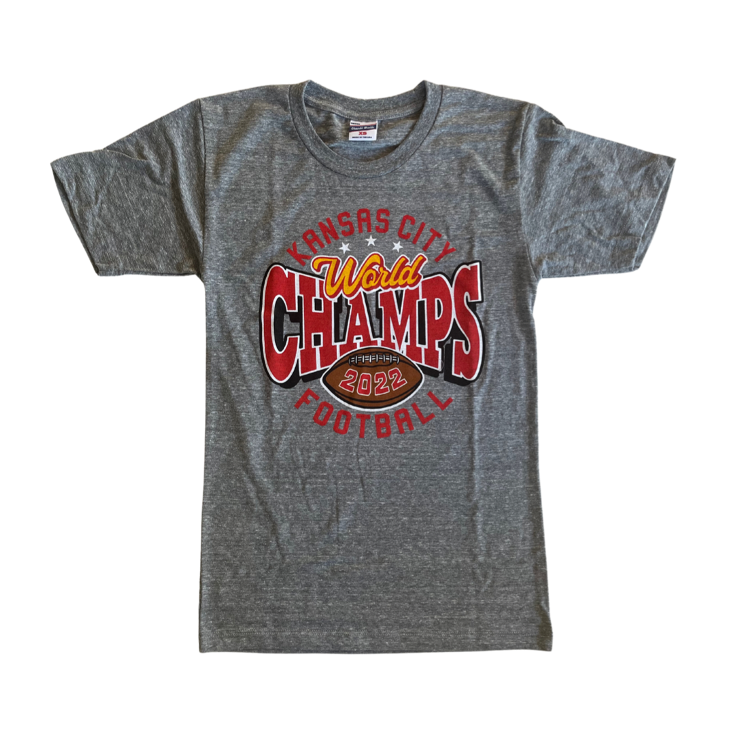CHARLIE HUSTLE | KANSAS CITY 2022 WORLD CHAMPS (FOOTBALL) - GRAY - Westside Storey
