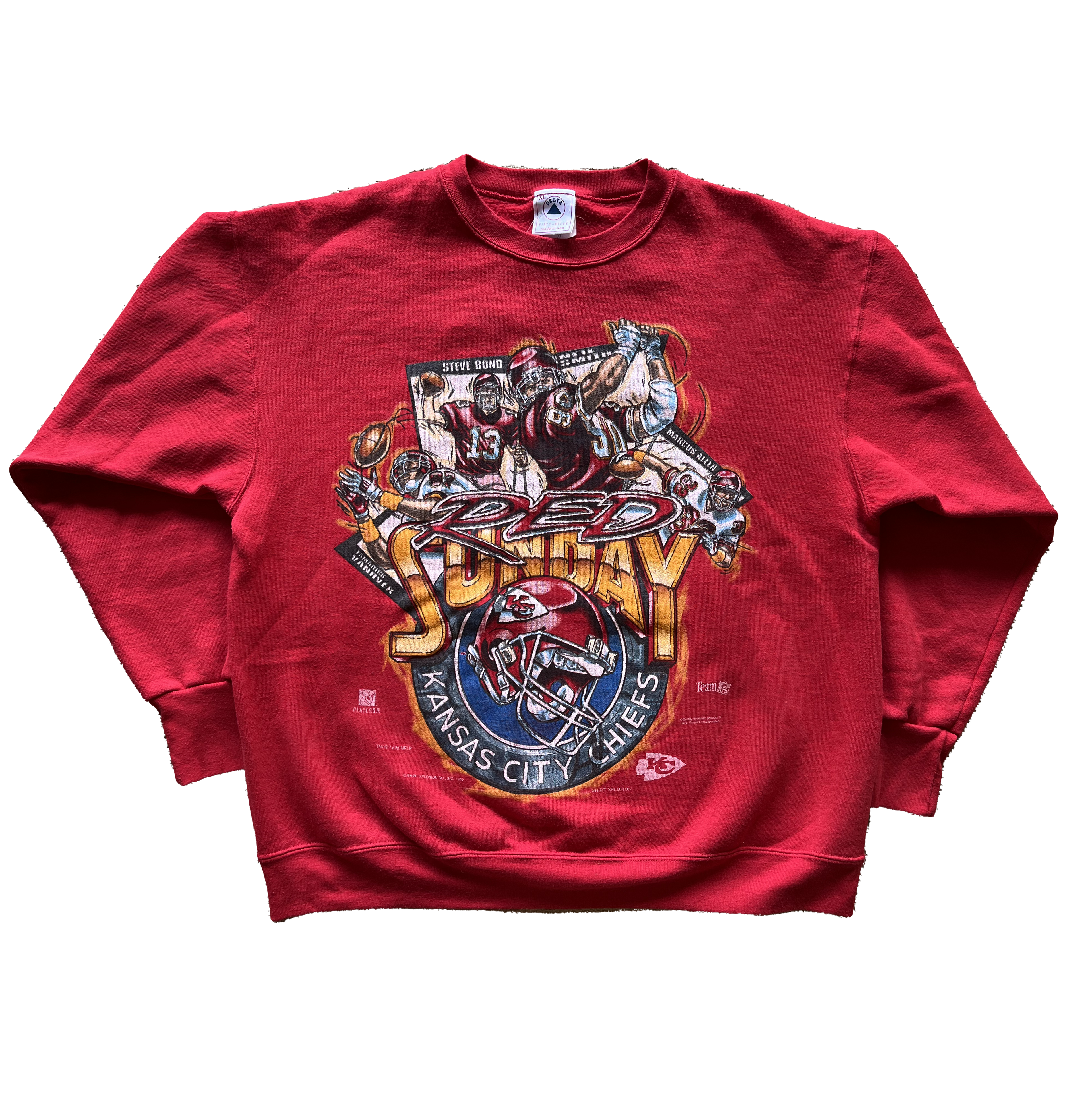 WESTSIDE STOREY VINTAGE | VINTAGE 90S HEAVY RED FRIDAY CHIEFS SWEATSHIRT - Westside Storey