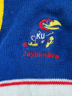 WESTSIDE STOREY VINTAGE | VINTAGE 90S KU JAYHAWKS KNIT CARDIGAN SWEATER - Westside Storey