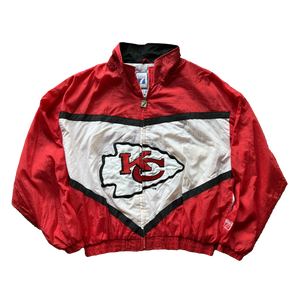 WESTSIDE STOREY VINTAGE | VINTAGE 90'S LOGO 7 CHIEFS LARGE LOGO WINDBREAKER JACKET - Westside Storey