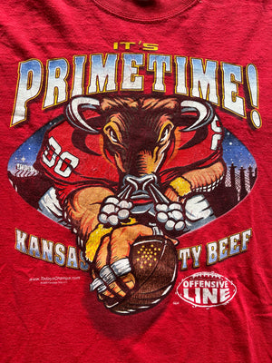 WESTSIDE STOREY VINTAGE | VINTAGE 90S PRIMETIME BEEF CHIEFS TEE - Westside Storey