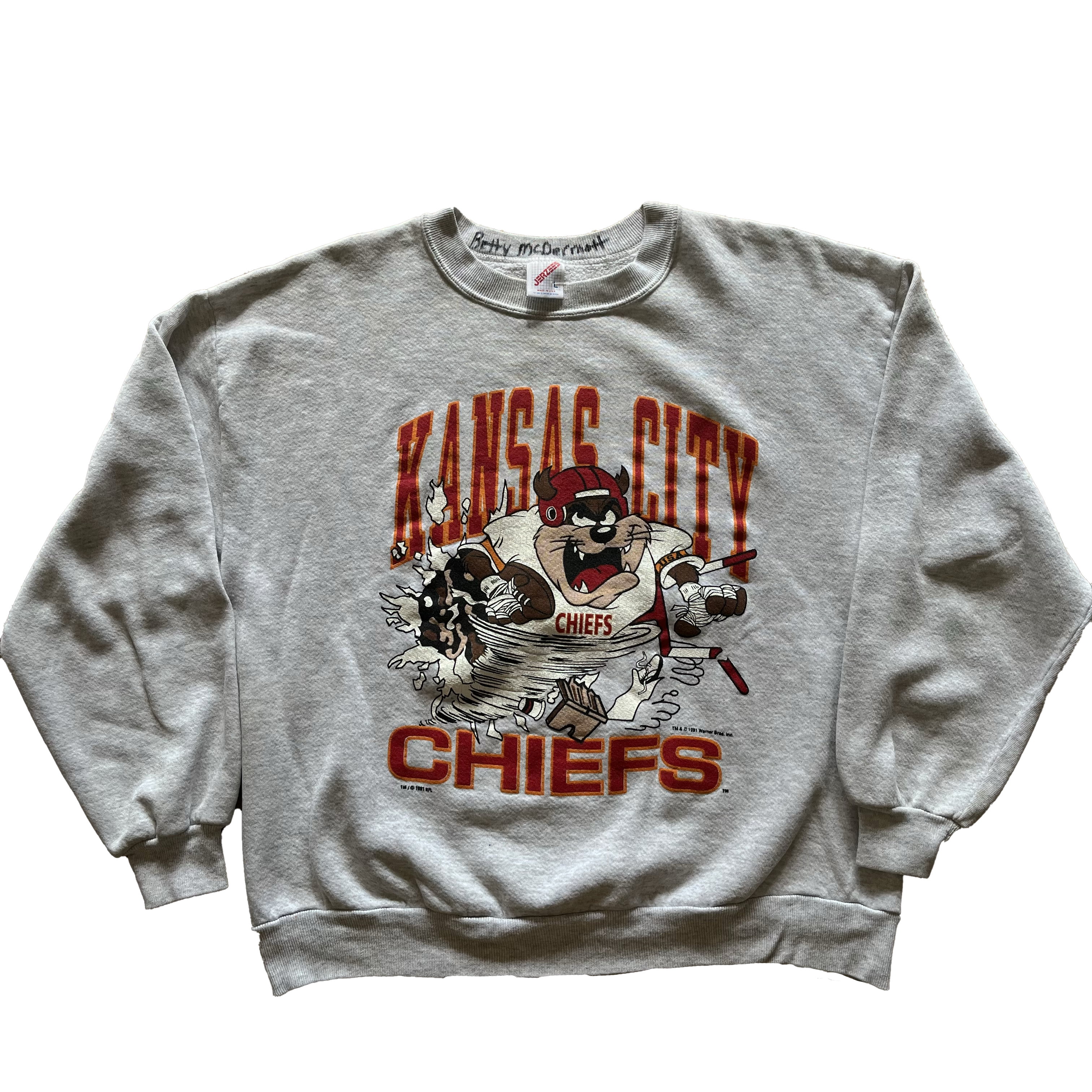 WESTSIDE STOREY VINTAGE | VINTAGE 1991 TAZ CHIEFS SWEATSHIRT - Westside Storey