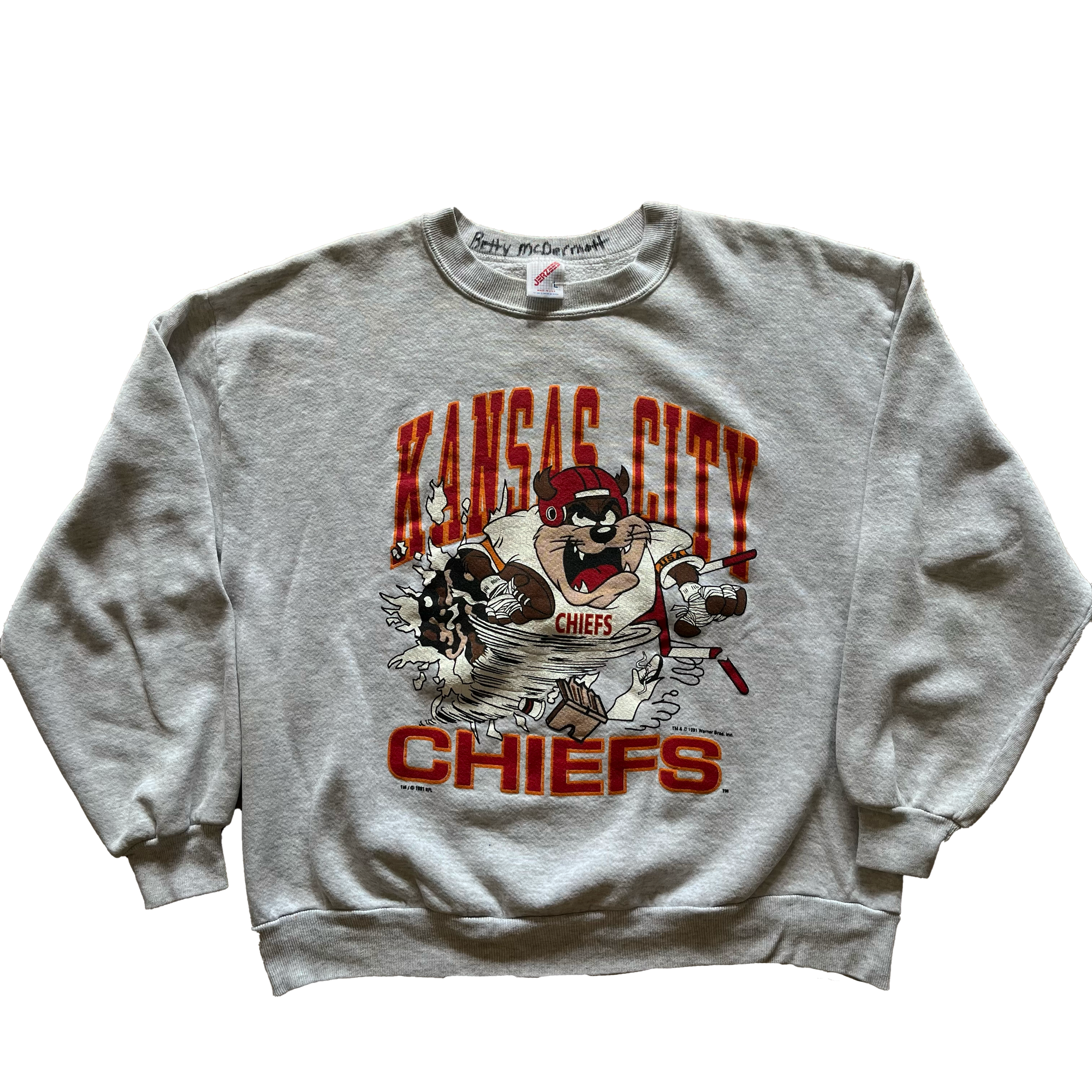 WESTSIDE STOREY VINTAGE | VINTAGE 1991 TAZ CHIEFS SWEATSHIRT - Westside Storey