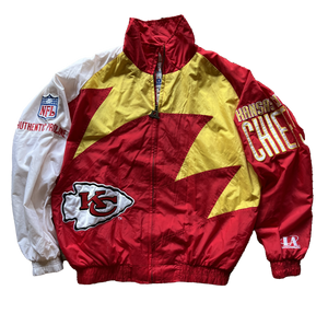 WESTSIDE STOREY VINTAGE | VINTAGE 90'S SHARKTOOTH CHIEFS WINDBREAKER JACKET - Westside Storey