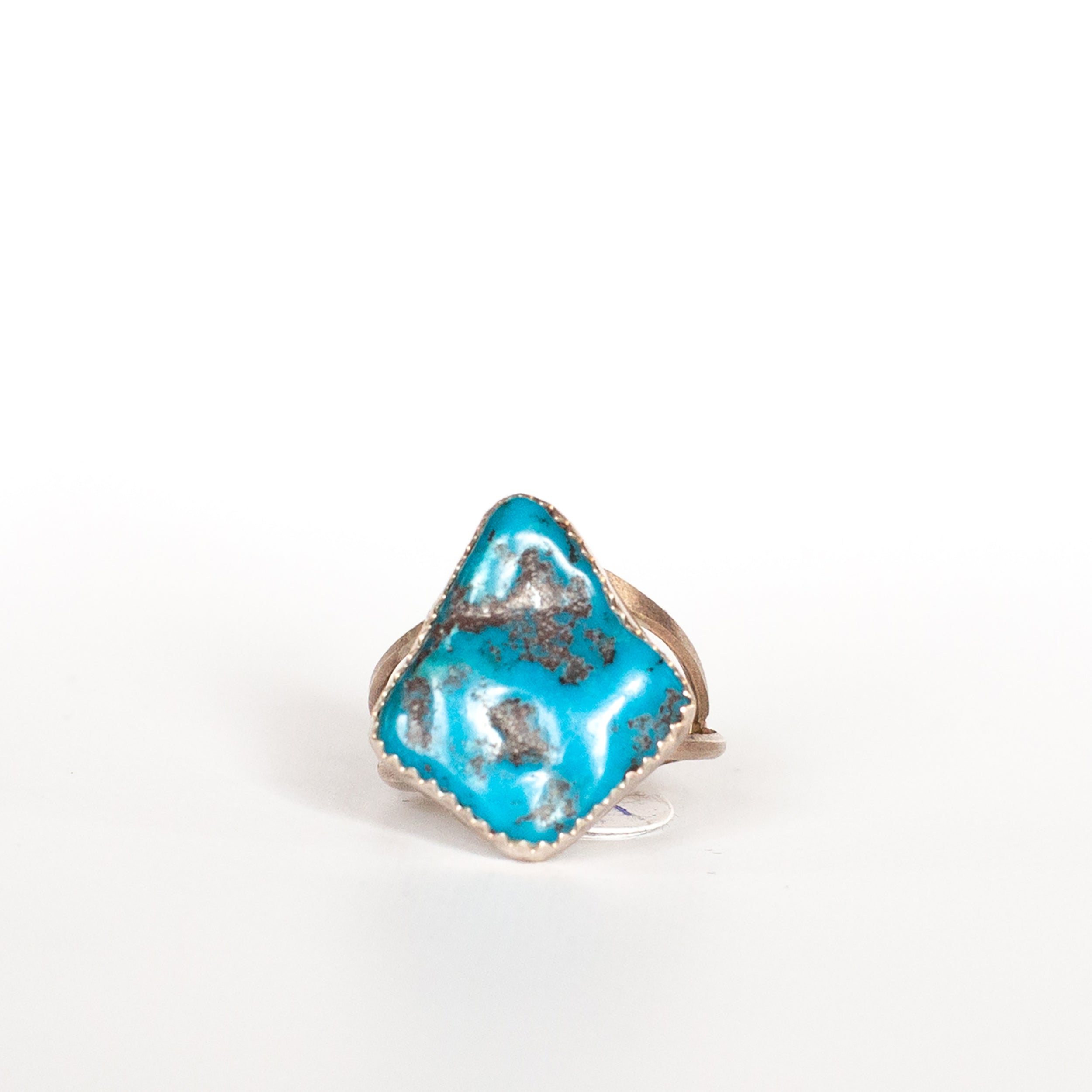 VINTAGE JEWELRY | STERLING TURQUOISE RING (SIZE 7.25) - Westside Storey