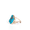 VINTAGE JEWELRY | STERLING TURQUOISE RING (SIZE 7.25)